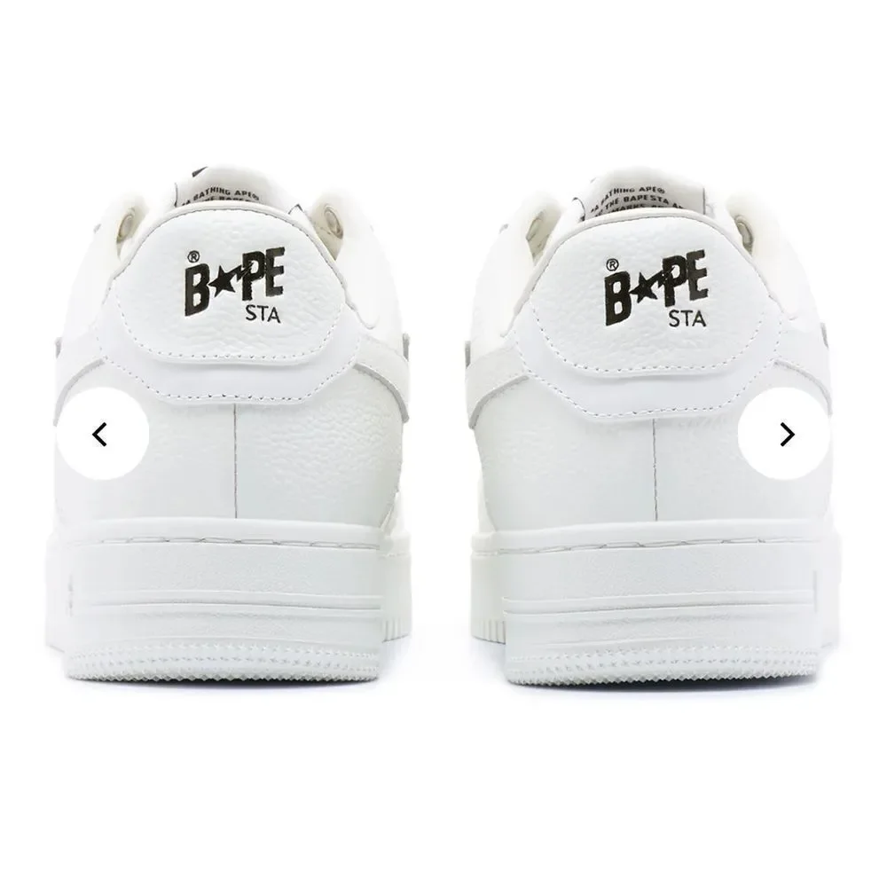BAPE STA™‎ #9 MENS SHOES IVORY/WHITE SIZE 8.5 NEW WITHOUT BOX